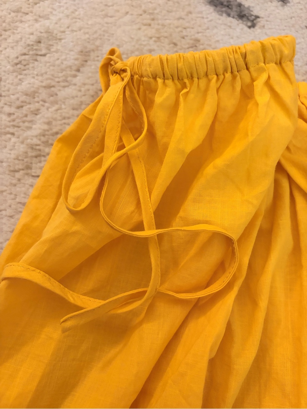 NWOT 100% cotton Lisa Says Gah yellow Avery midi skirt medium - Picture 3 of 6